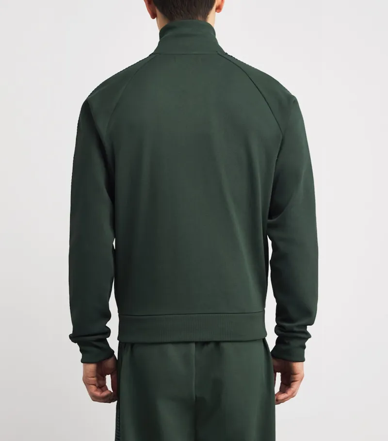 Fred Perry Dash Taped Track Jacket Court Green-2