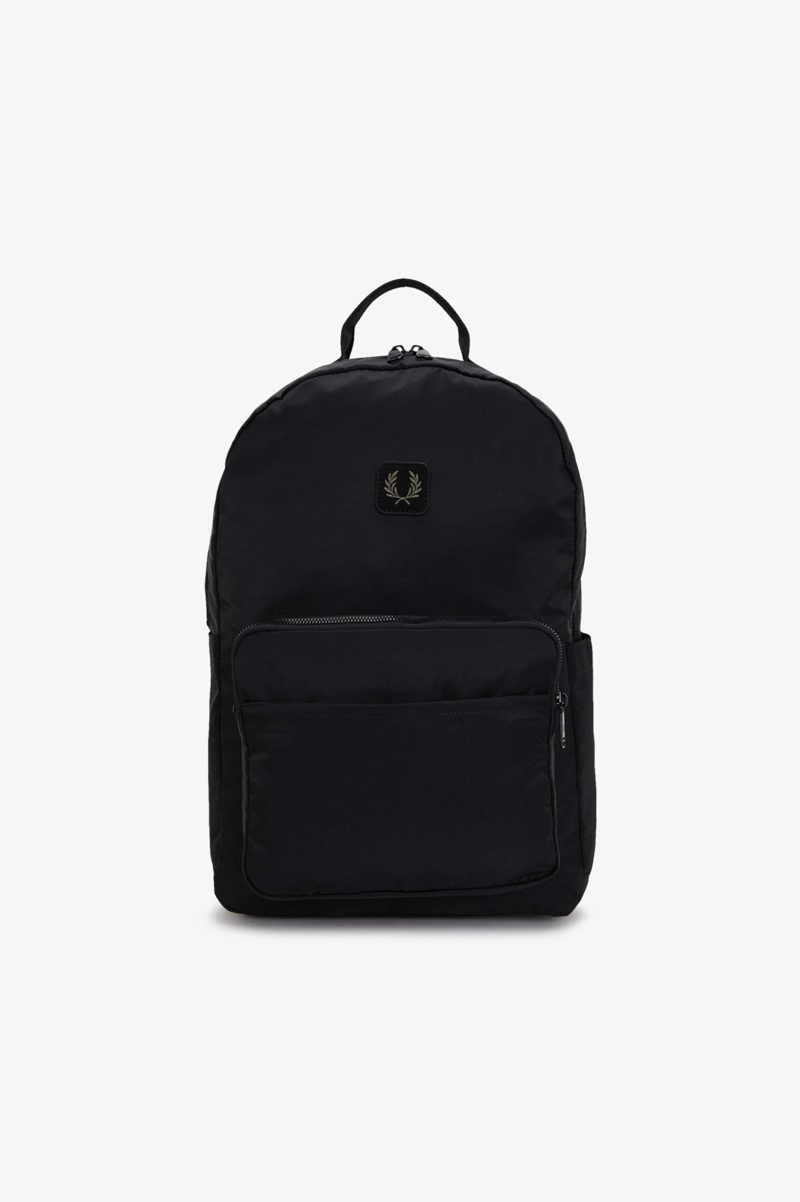 Fred Perry Crinkle Nylon Backpack Black-6