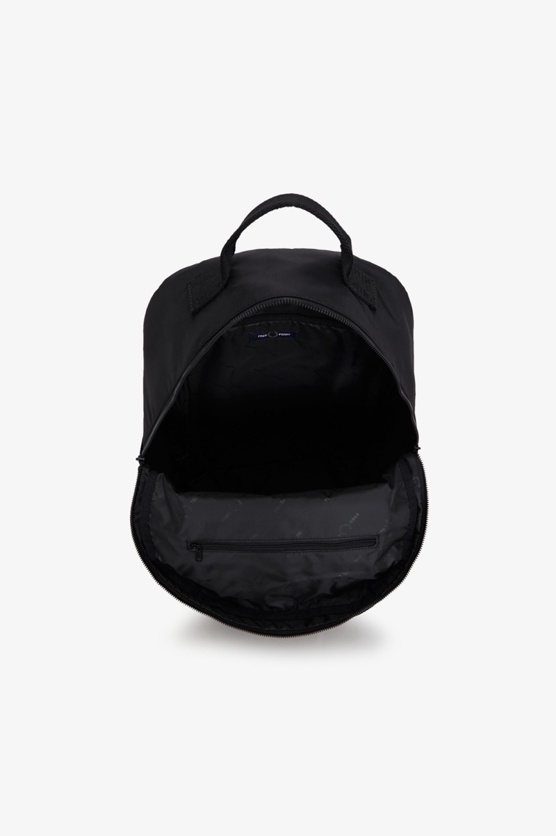 Fred Perry Crinkle Nylon Backpack Black-3
