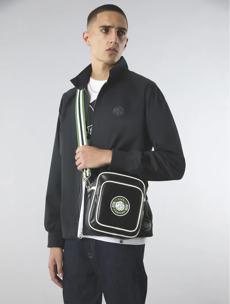 Pretty Green Live Forever Crossbody Bag Black-2