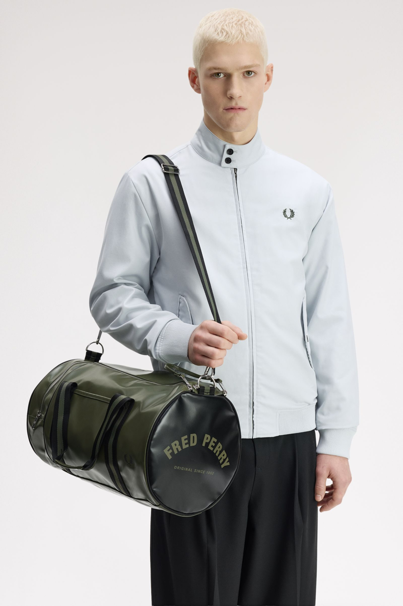 Fred Perry L7255-Z50 Classic Barrel Bag Laurel Wreath Green/Black-1