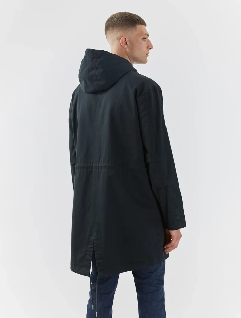 Pretty Green Cassette Parka Black-2
