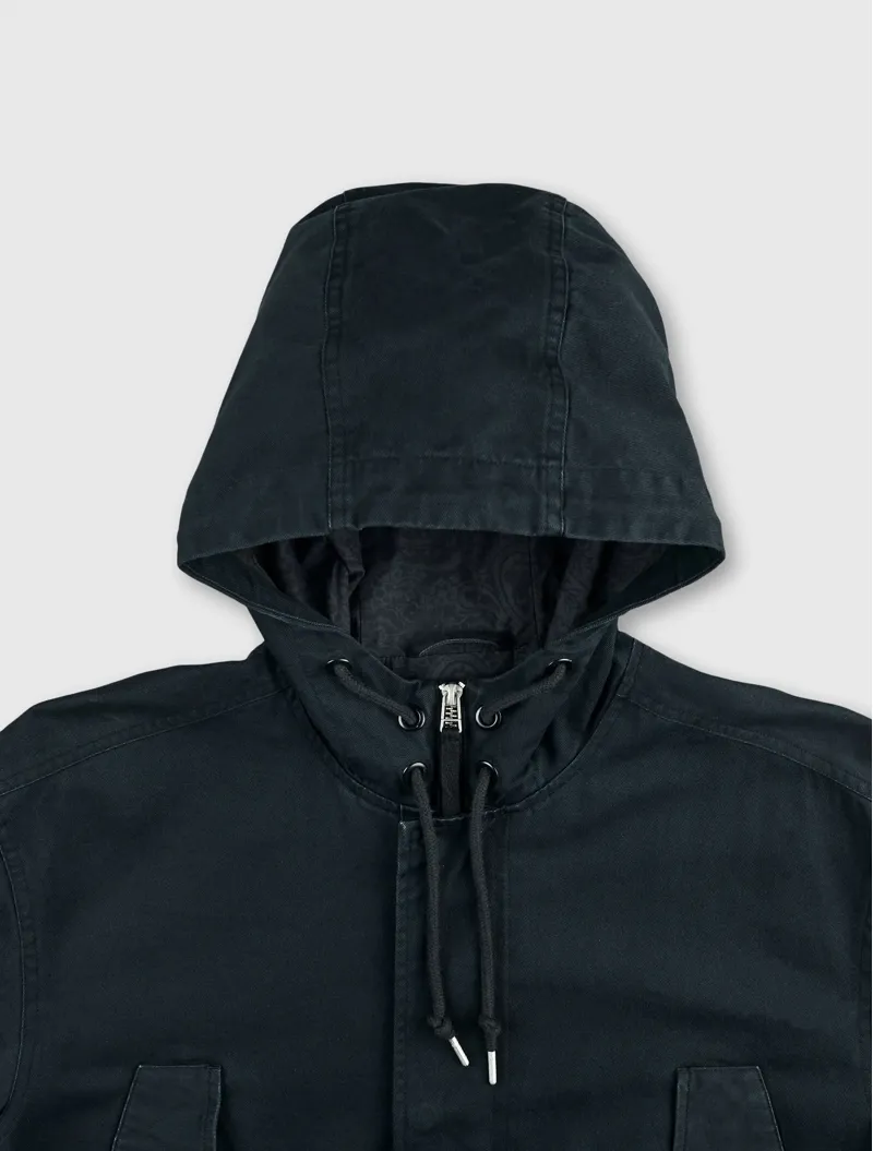 Pretty Green Cassette Parka Black-4