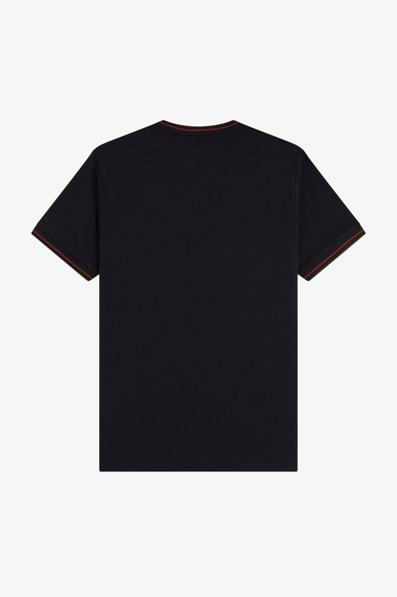 Fred Perry Twin Tipped T-shirt Navy / Brandy / Rich Brown-6