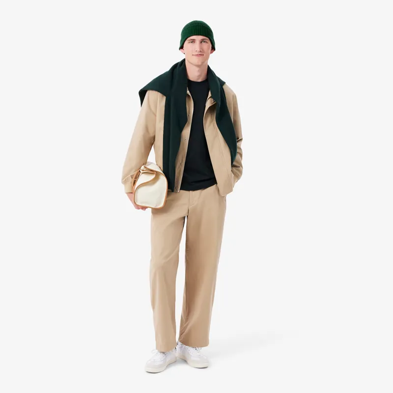 Lacoste Ribbed Wool Beanie Green-2