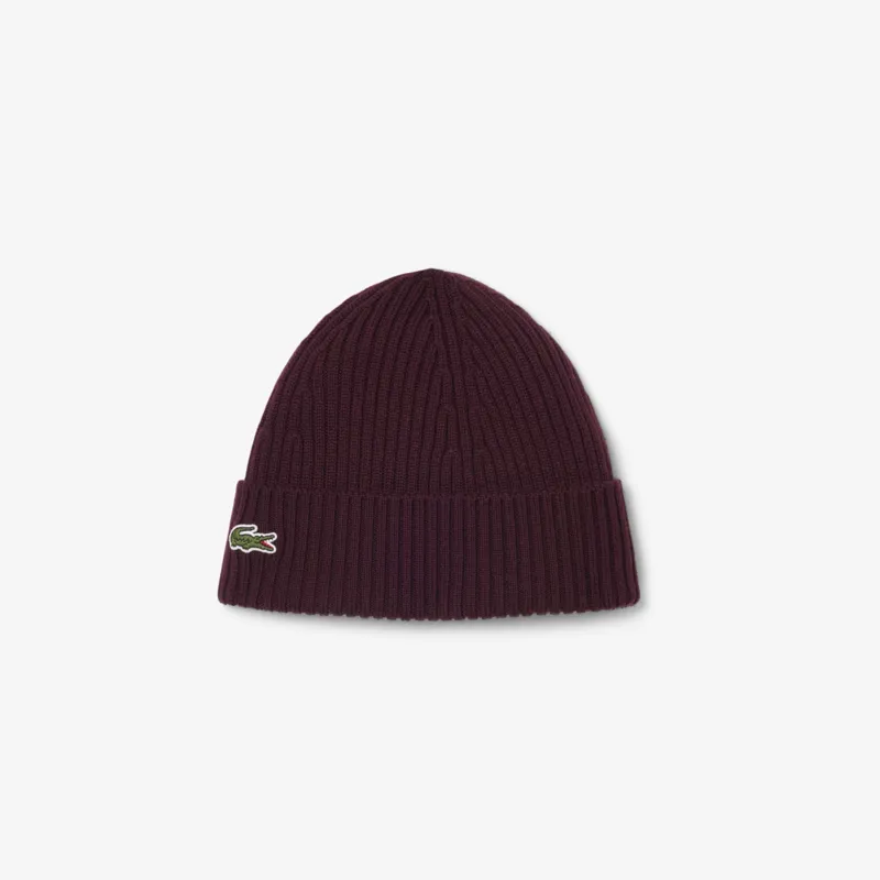 Lacoste Ribbed Wool Beanie Oxalis-4