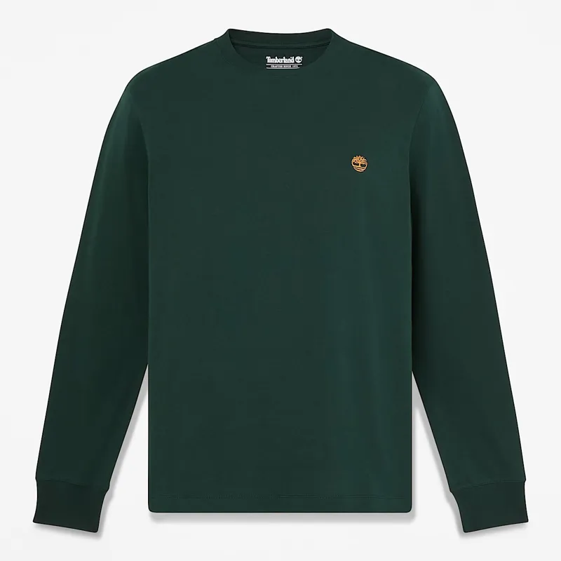 Timberland Dunstan River Slim Embroidered Long-Sleeve T-Shirt Green-5
