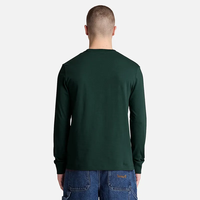 Timberland Dunstan River Slim Embroidered Long-Sleeve T-Shirt Green-4