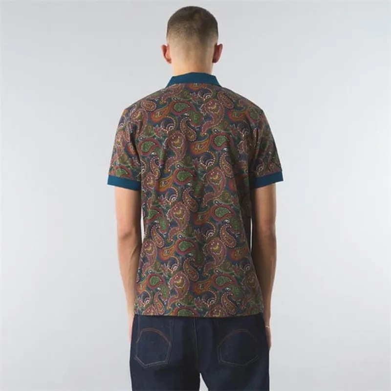 Pretty Green 15th Anniversary Paisley Polo T-shirt -Multi MEDIUM ONLY-3