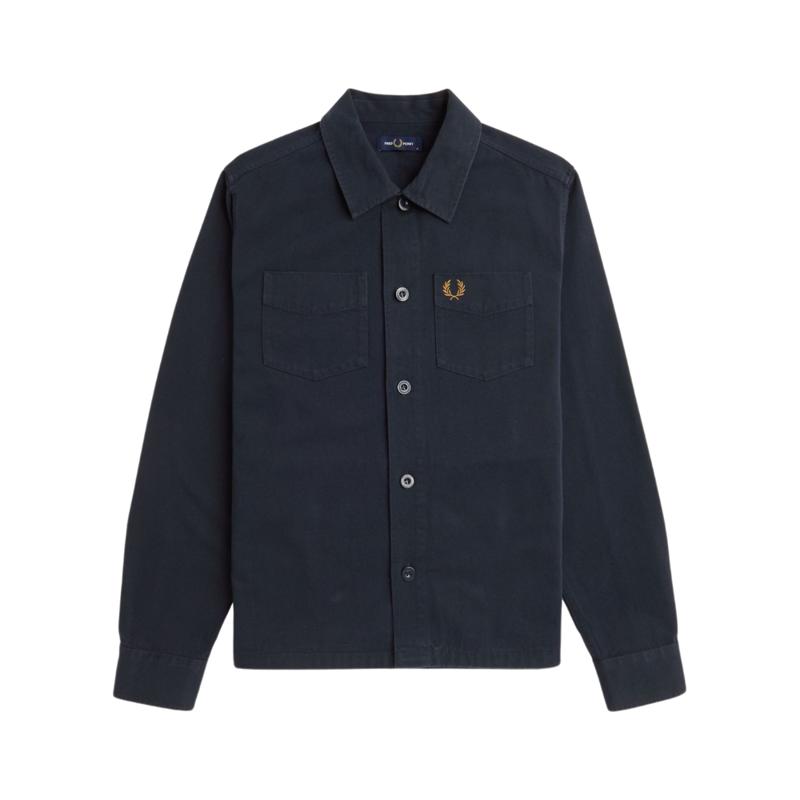 Fred Perry Twill Overshirt Navy-5