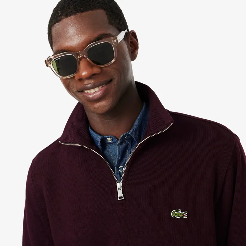 Lacoste Zip Neck Sweatshirt Oxalis-2