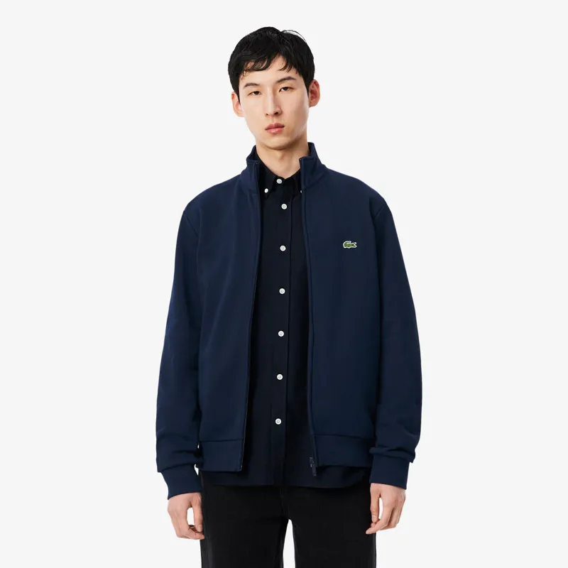 Lacoste Zipped Fleece Sweatshirt Midnight Blue-2