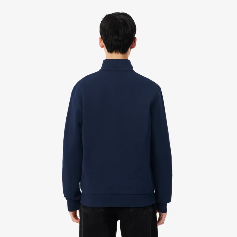Lacoste Zipped Fleece Sweatshirt Midnight Blue-3