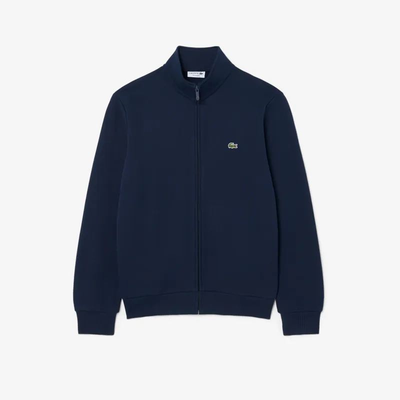 Lacoste Zipped Fleece Sweatshirt Midnight Blue-4