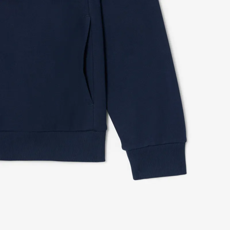 Lacoste Zipped Fleece Sweatshirt Midnight Blue-5