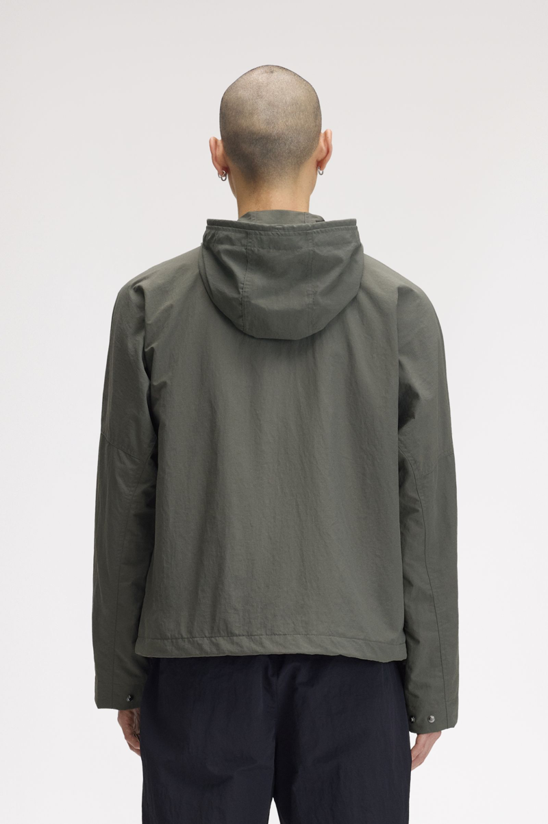 Fred Perry Cropped Ripstop Parka Field Green-4