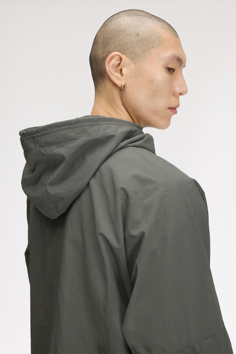 Fred Perry Cropped Ripstop Parka Field Green-8