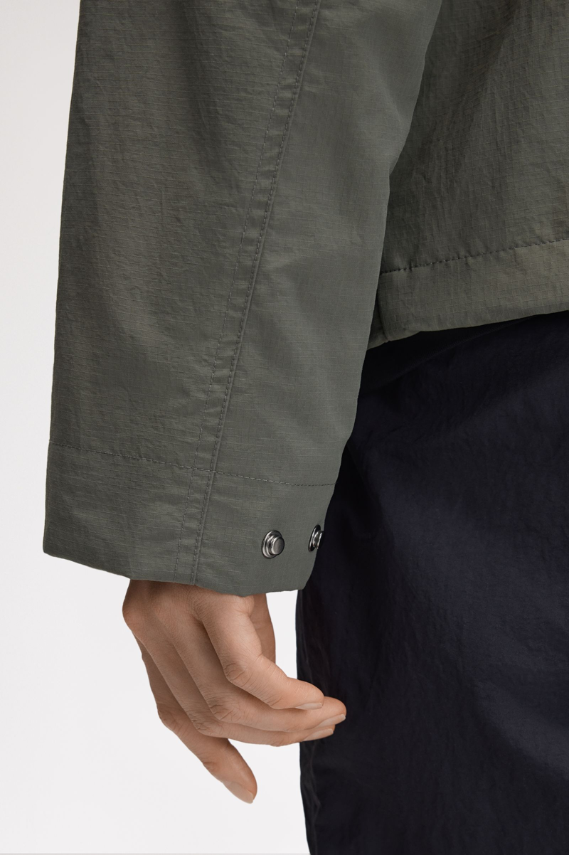 Fred Perry Cropped Ripstop Parka Field Green-10