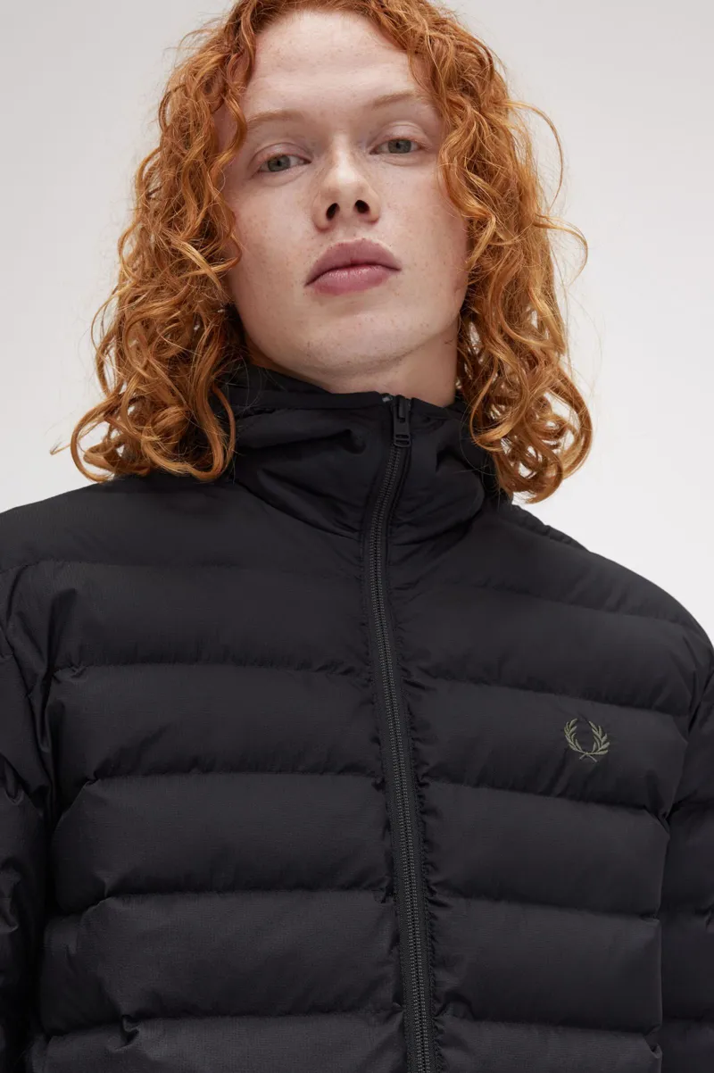 Fred Perry Hooded Insulated Jacket Black-2