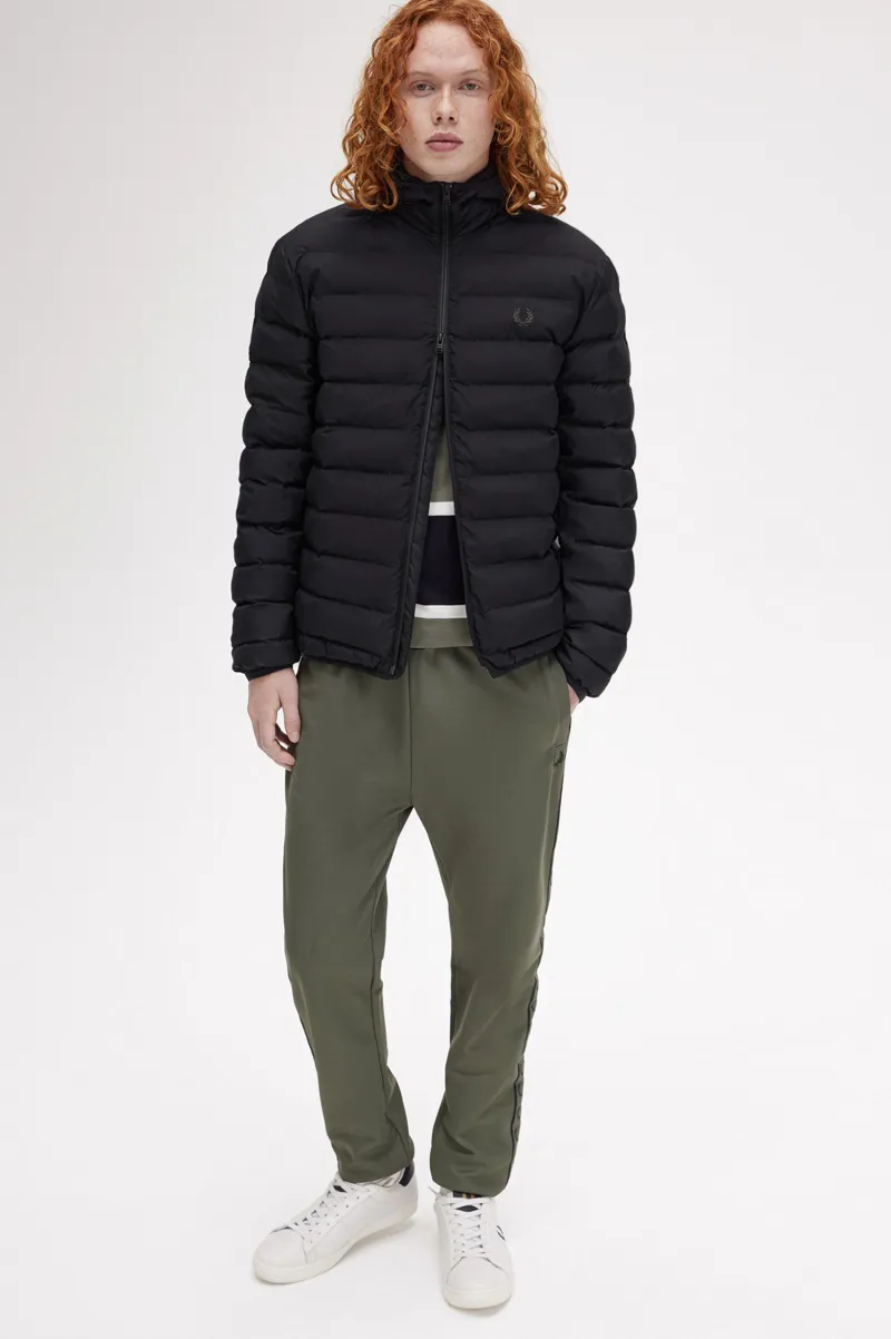 Fred Perry Hooded Insulated Jacket Black-4