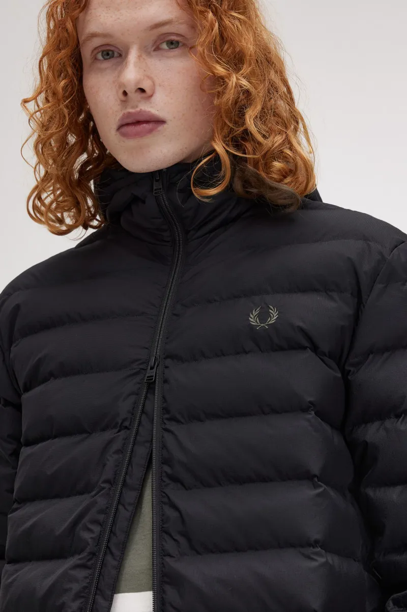 Fred Perry Hooded Insulated Jacket Black-5