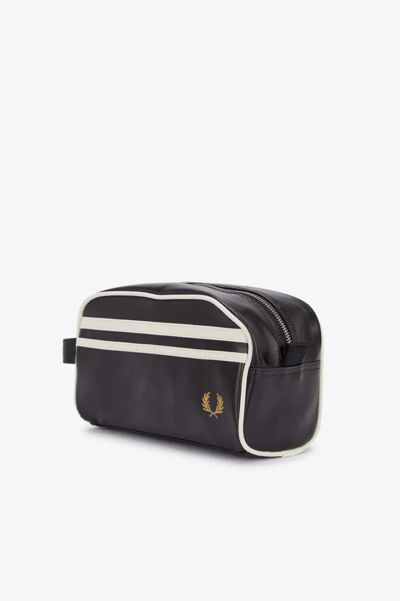 Fred Perry Laurel Wreath Wash Bag Black/Ecru-1