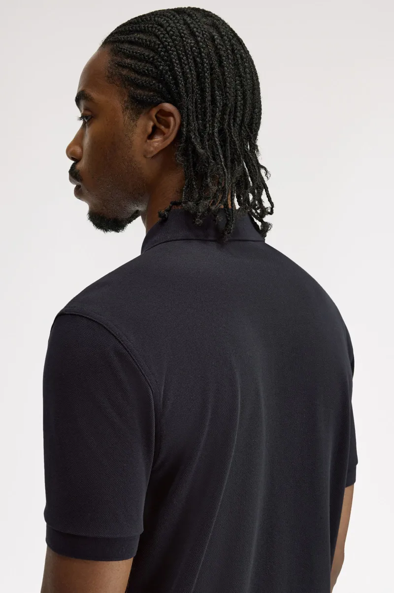 Fred Perry Tramline Polo T-shirt Black-5