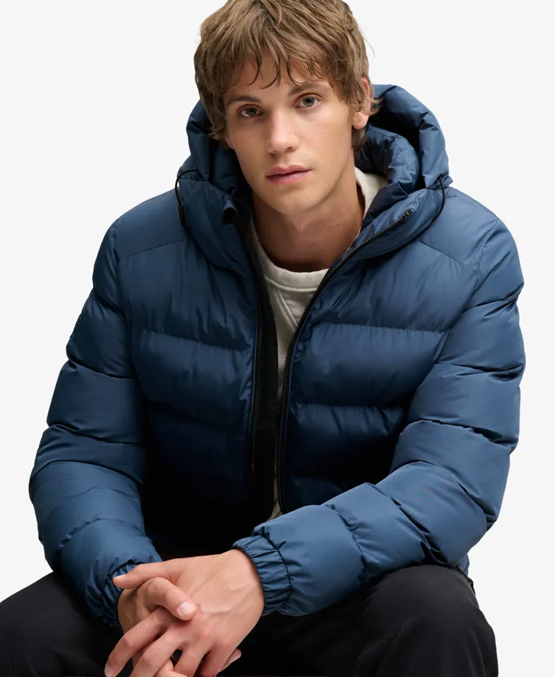 Superdry Hooded Sports Puffer Jacket Altitude Blue-2