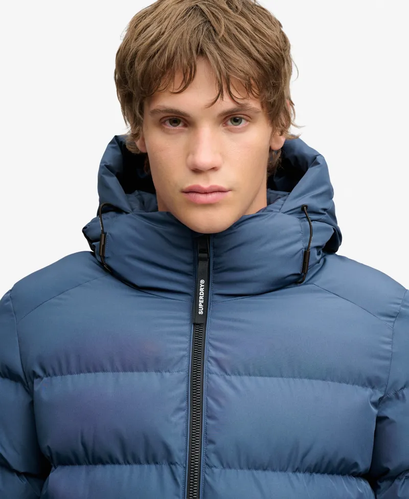 Superdry Hooded Sports Puffer Jacket Altitude Blue-4
