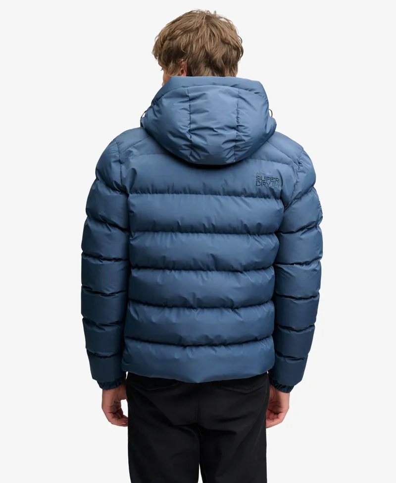 Superdry Hooded Sports Puffer Jacket Altitude Blue-6