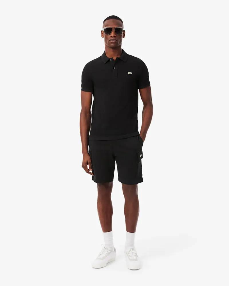 Lacoste Cotton Fleece Jogger Shorts Black-1