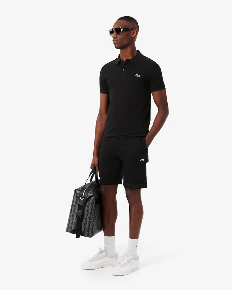 Lacoste Cotton Fleece Jogger Shorts Black-2