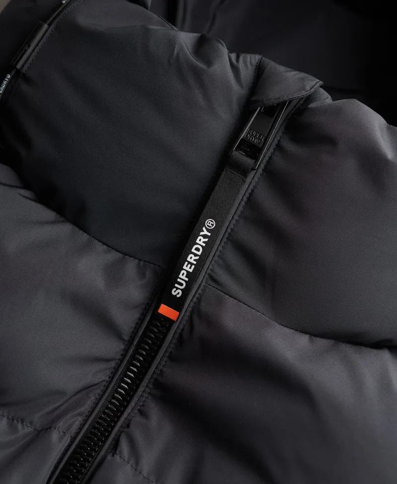 Superdry Hooded Sports Puffer Jacket Ebony-10