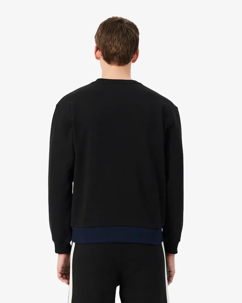 Lacoste Colour-block Fleece Sweatshirt Black-4