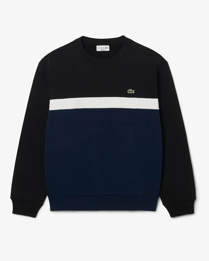 Lacoste Colour-block Fleece Sweatshirt Black-5