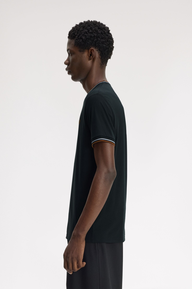Fred Perry Twin Tipped T-shirt Night Green / Blue / Caramel-2