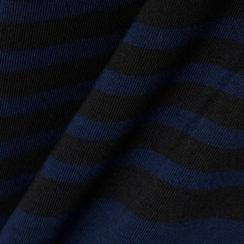 Lacoste Striped Jersey Colour-block T-shirt Blue / Black -6