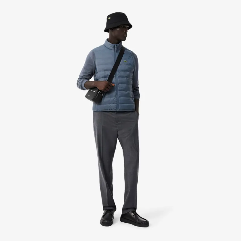 Lacoste Water-Repellent Puffed Windbreaker Vest Grey -2