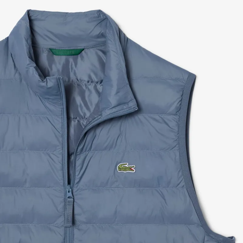 Lacoste Water-Repellent Puffed Windbreaker Vest Grey -5