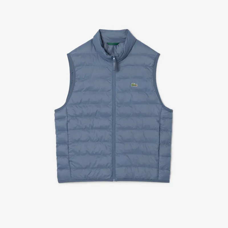 Lacoste Water-Repellent Puffed Windbreaker Vest Grey -8