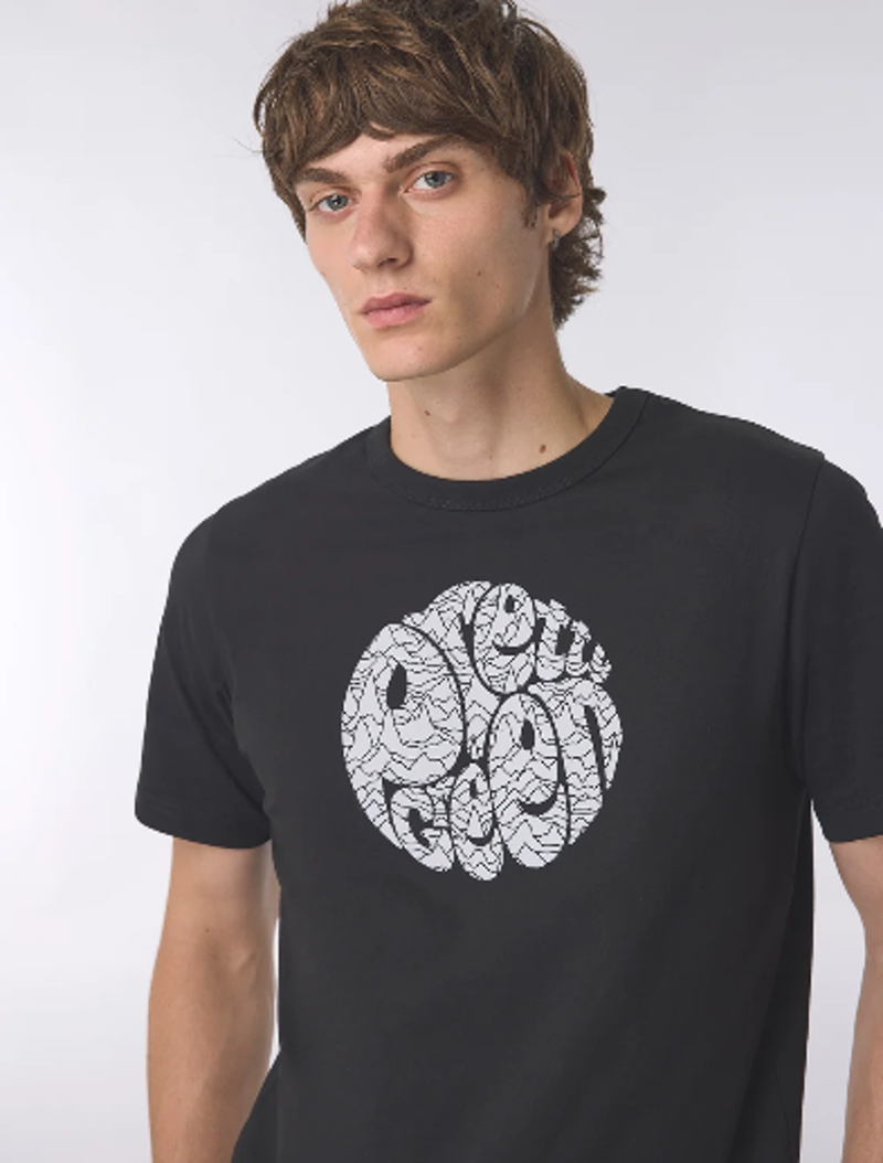 Pretty Green Pulsar Logo T-Shirt Black-1