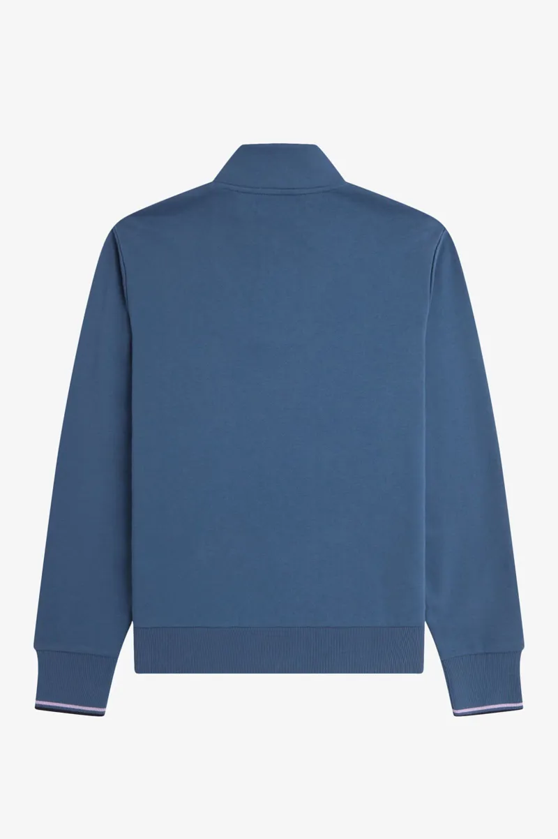 Fred Perry Half Zip Sweatshirt Midnight Blue Violet-7