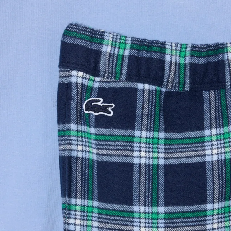 Lacoste Flannel Pajama Set Light Blue-5