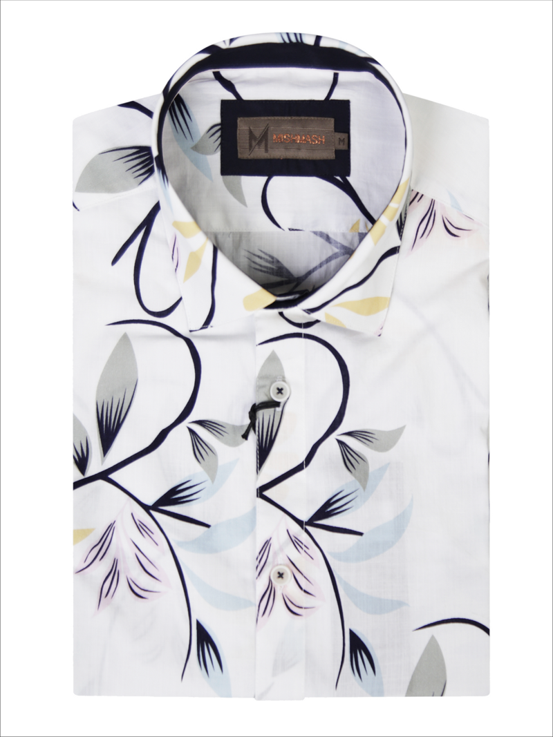 Mish Mash Bari Short Sleeve Shirt White / Sage