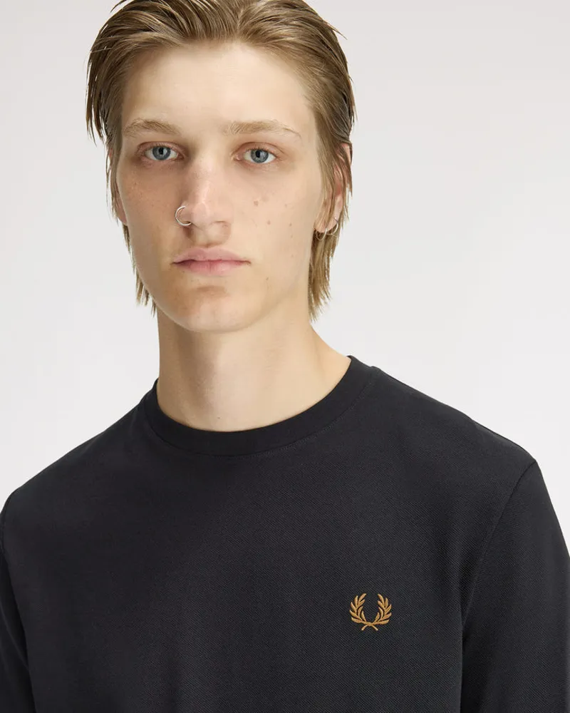 Fred Perry Tipped Cuff T-shirt Black-4
