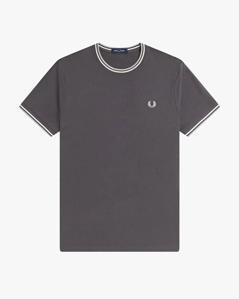 Fred Perry Twin Tipped T-shirt Anchor Grey / Ecru / Seagrass-6