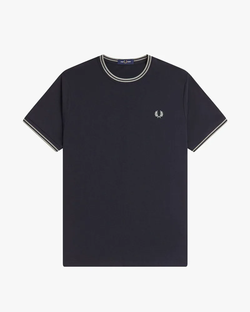 Fred Perry Twin Tipped T-shirt Navy / Seagrass-6