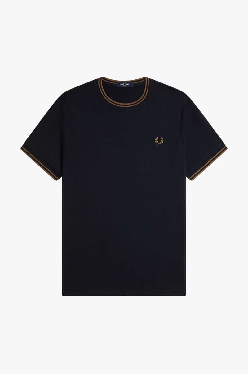 Fred Perry Twin Tipped T-shirt Navy / Bronze / Bronze-7