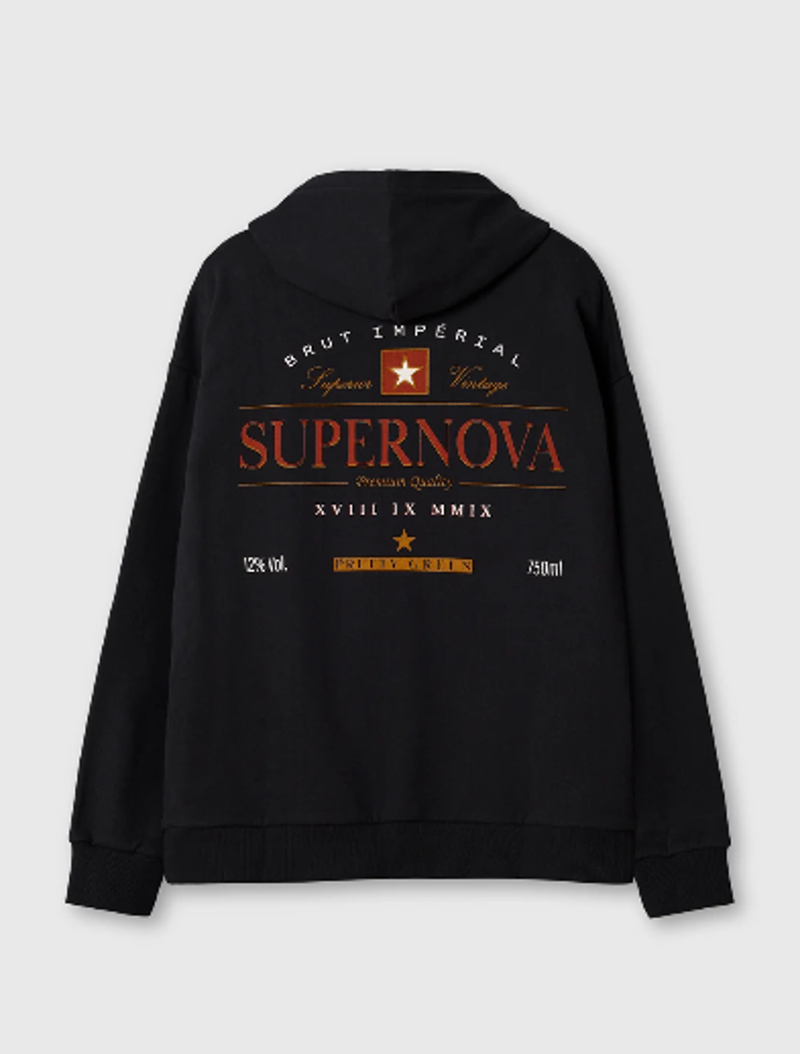 Pretty Green Supernova Hoodie Black -6