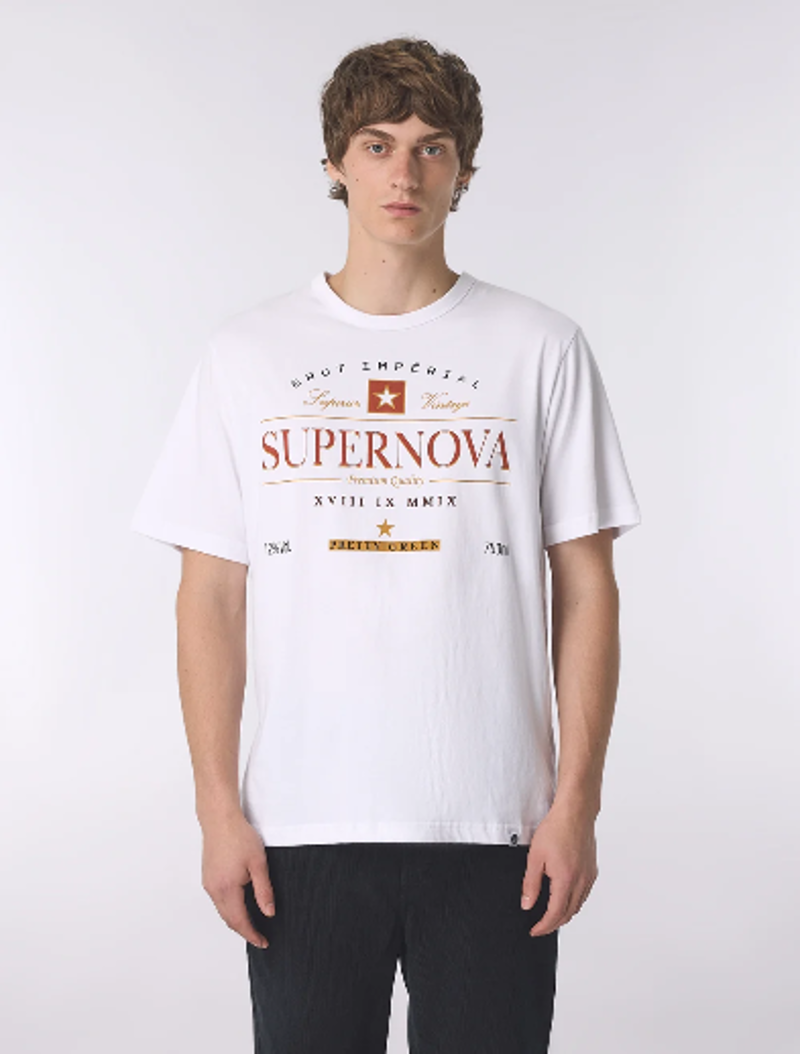 Pretty Green Supernova Graphic T-Shirt White -3